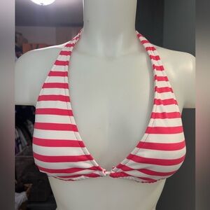 Mossimo Pink & White Striped Bikini Top